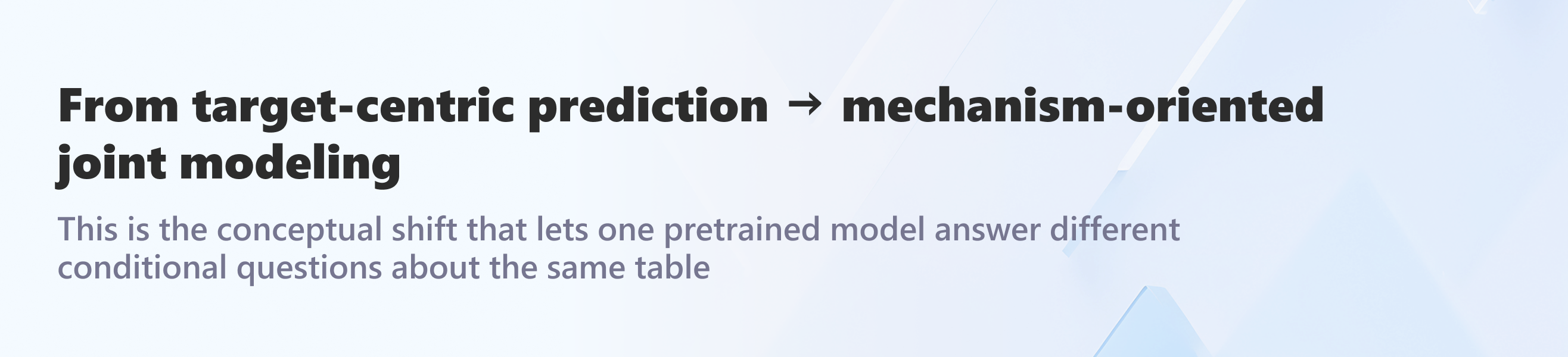 From target-centric prediction to mechanism-oriented joint modeling